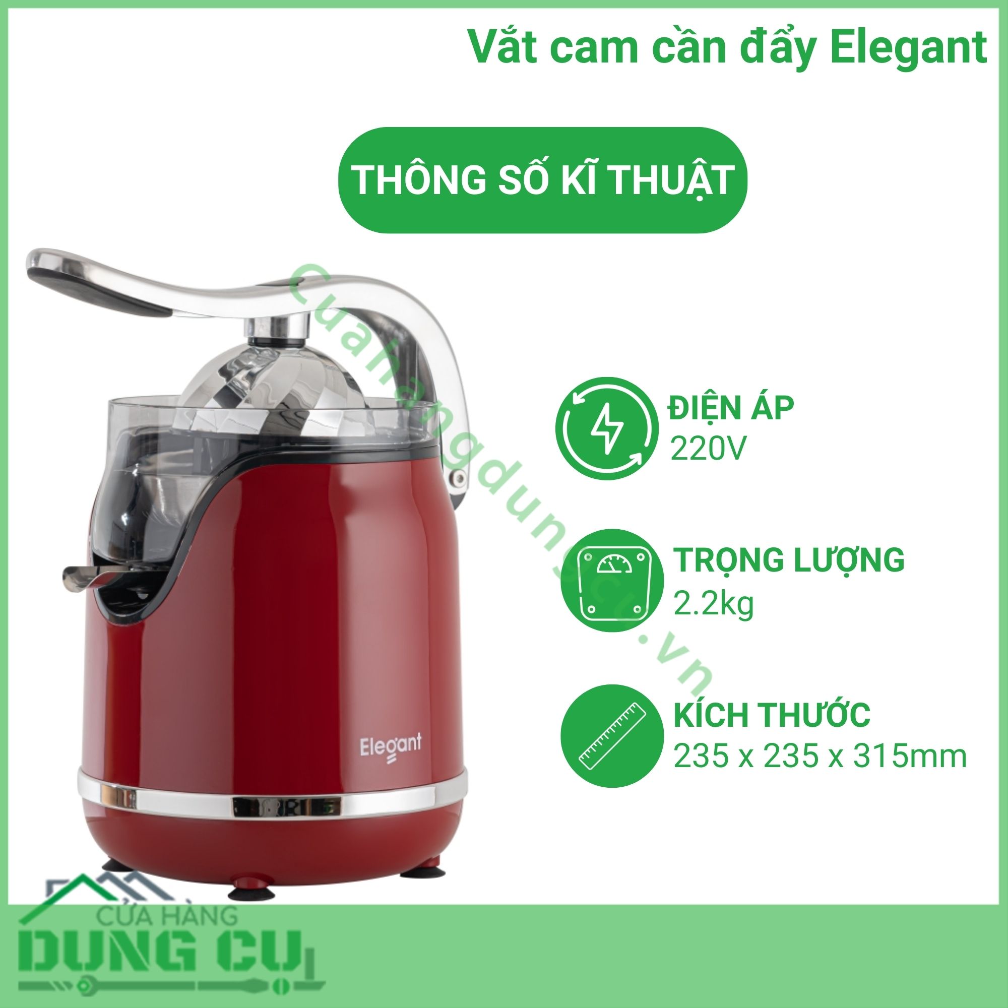 Vắt cam cần đẩy Elegant