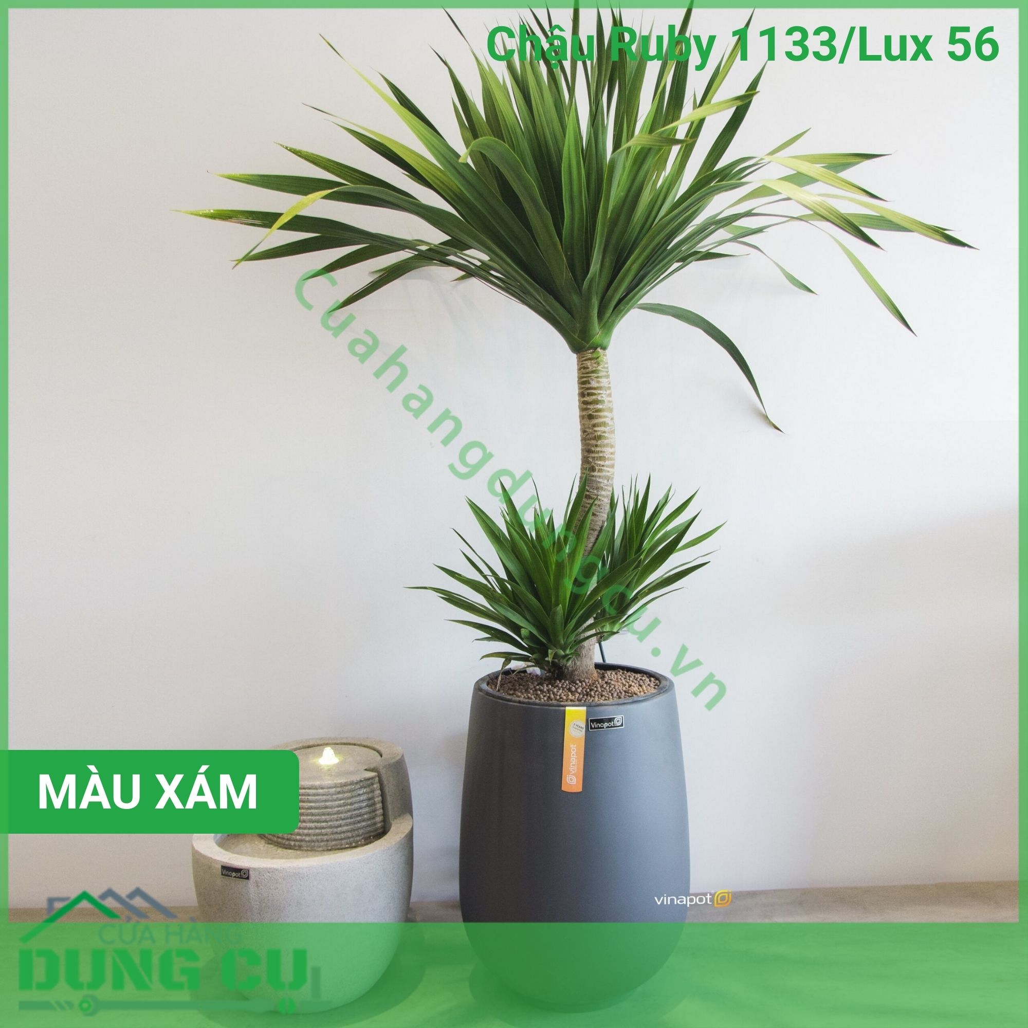 Chậu composite cao cấp Ruby 1133 Lux 56