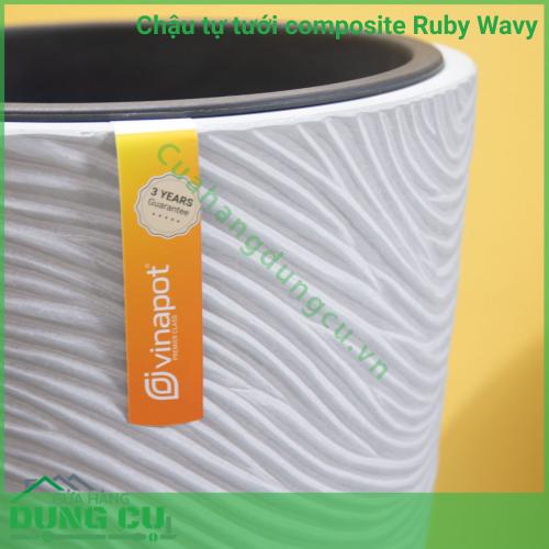 Chậu tự tưới composite Ruby Wavy
