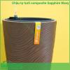 Chậu tự tưới composite Sapphire Wavy - Brown Stone (No 02)