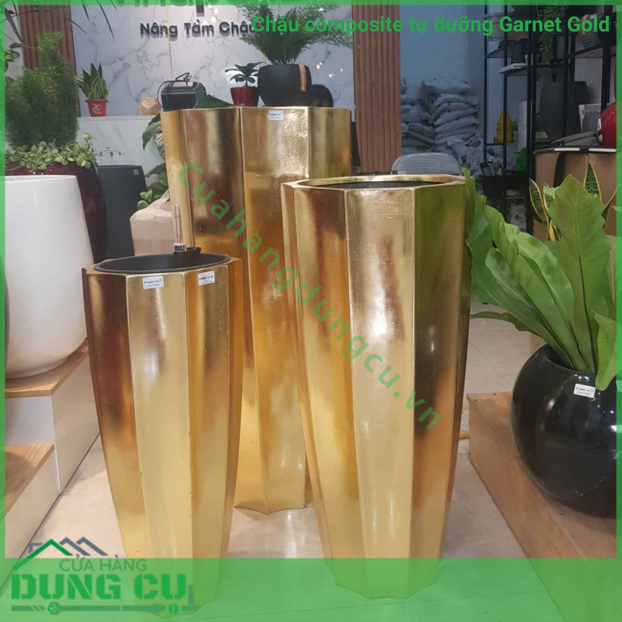 Chậu composite tự dưỡng Garnet Gold