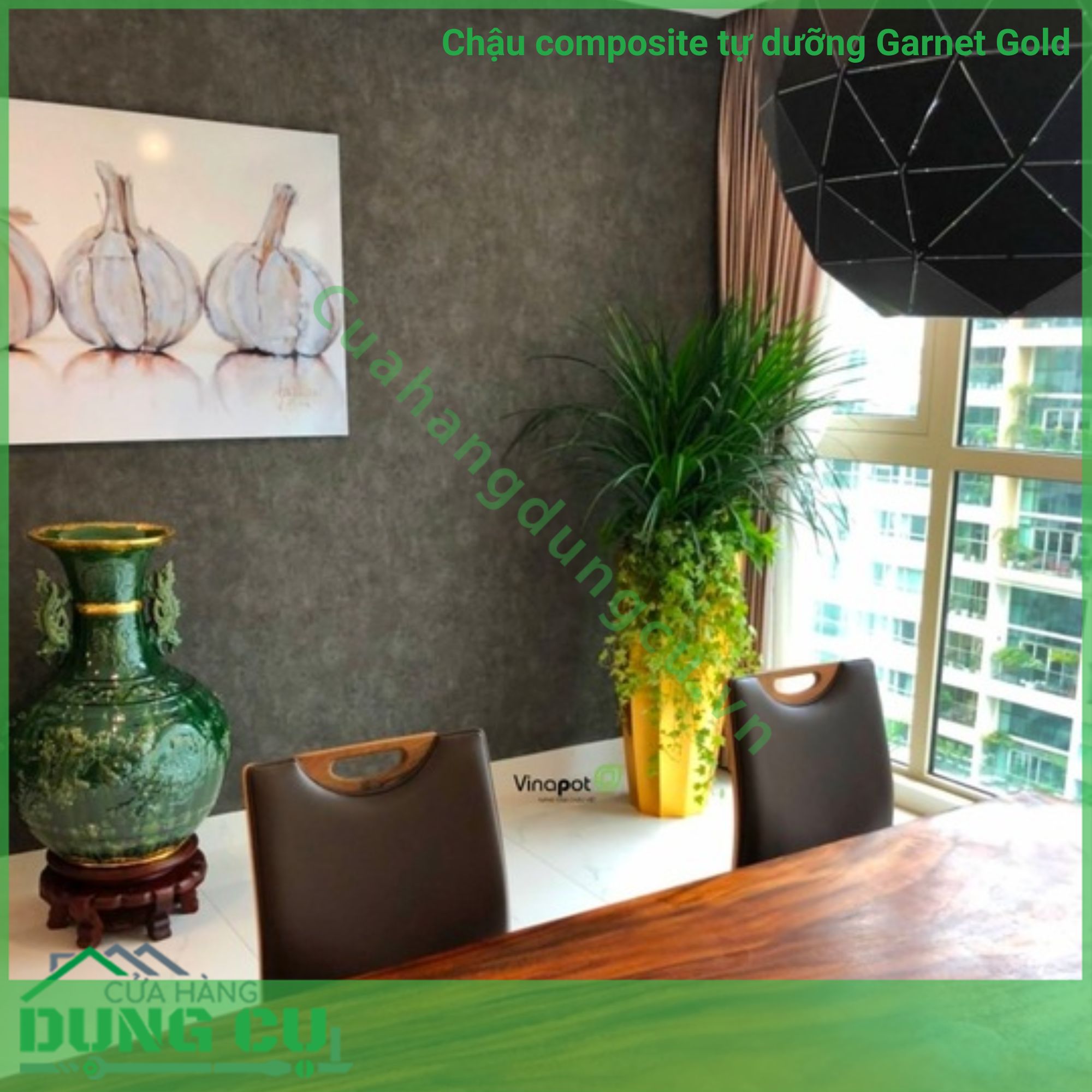 Chậu composite tự dưỡng Garnet Gold
