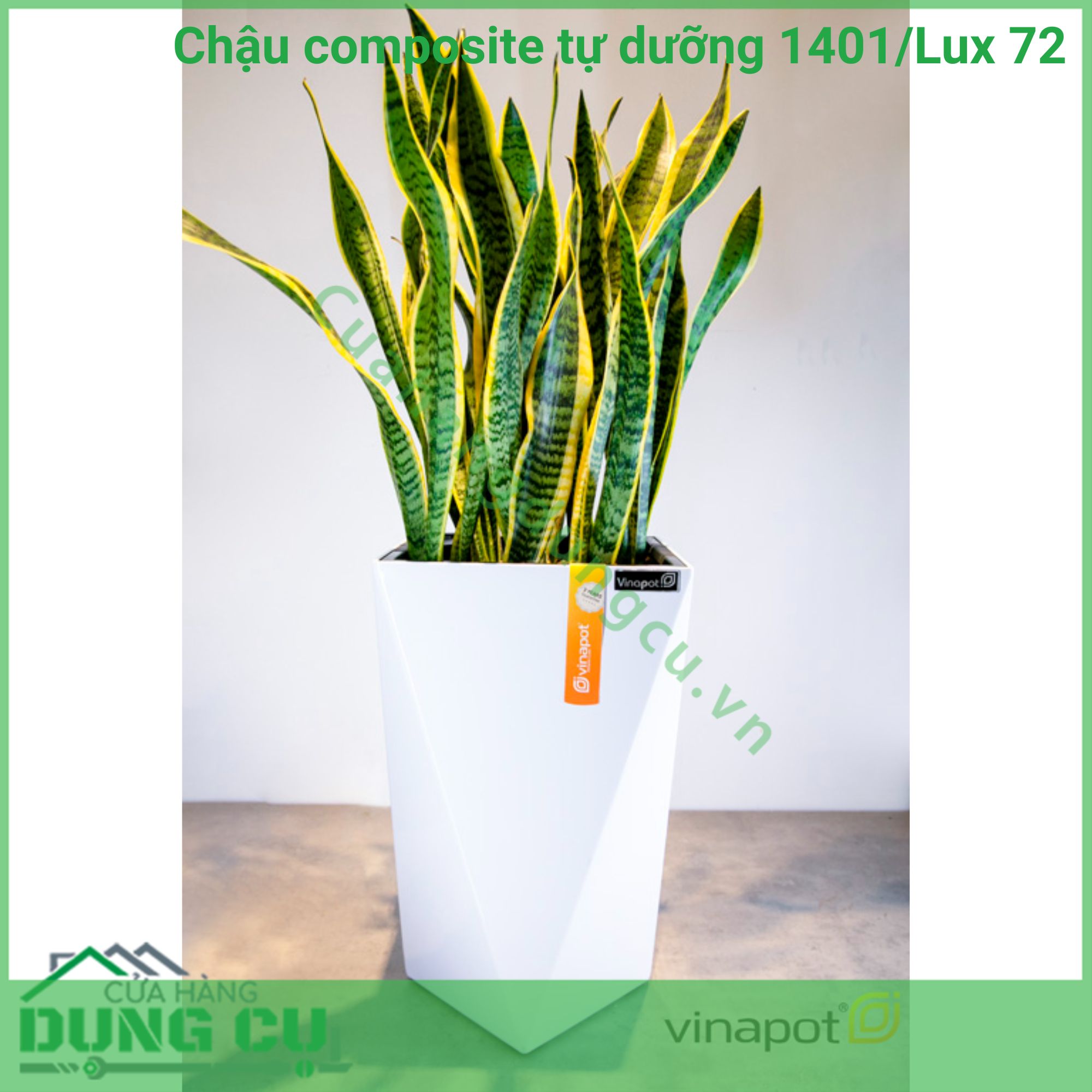 Chậu composite tự dưỡng Diamond 1401 Lux 72