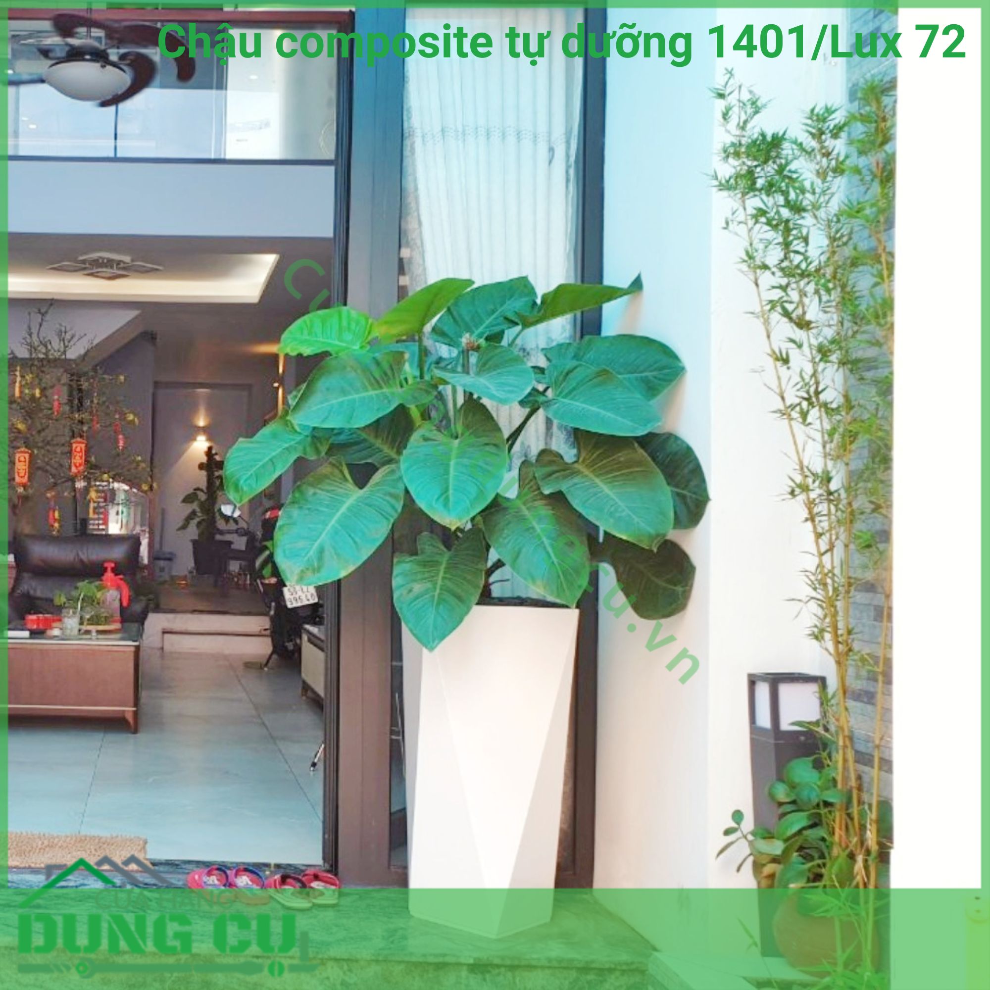 Chậu composite tự dưỡng Diamond 1401 Lux 72