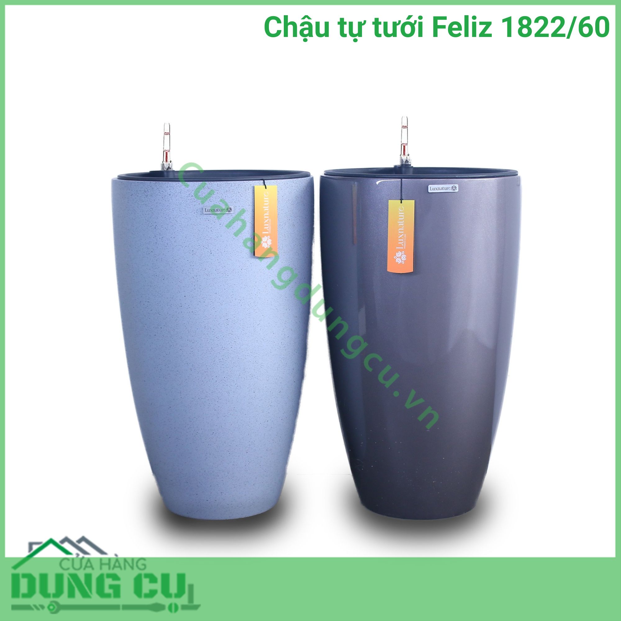 Chậu tự tưới composite Luxnature Feliz 1822 60