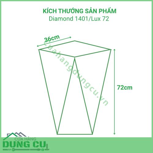 Chậu composite tự dưỡng Diamond 1401 Lux 72