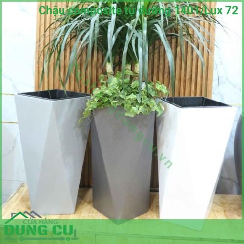 Chậu composite tự dưỡng Diamond 1401 Lux 72