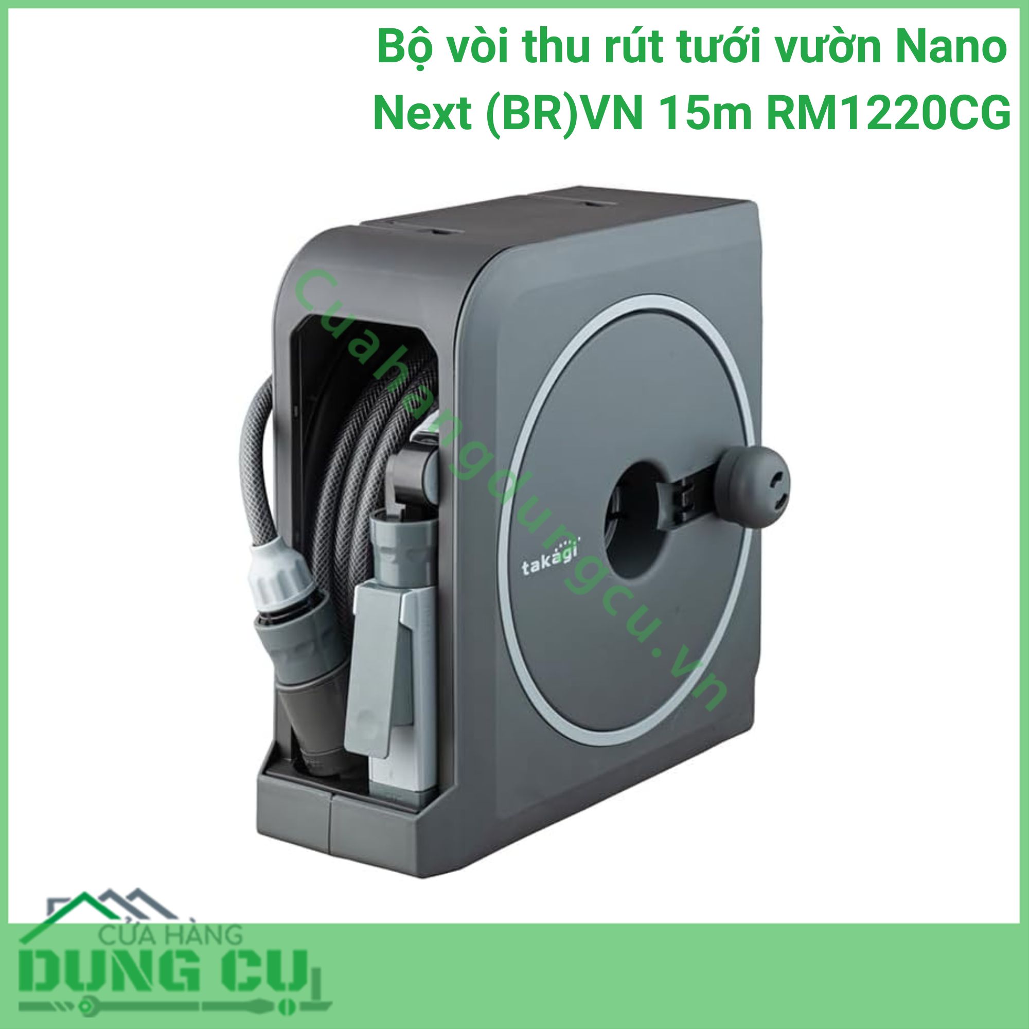 Bộ vòi thu rút tưới vườn Nano Next (BR)VN 20m RM1220CG