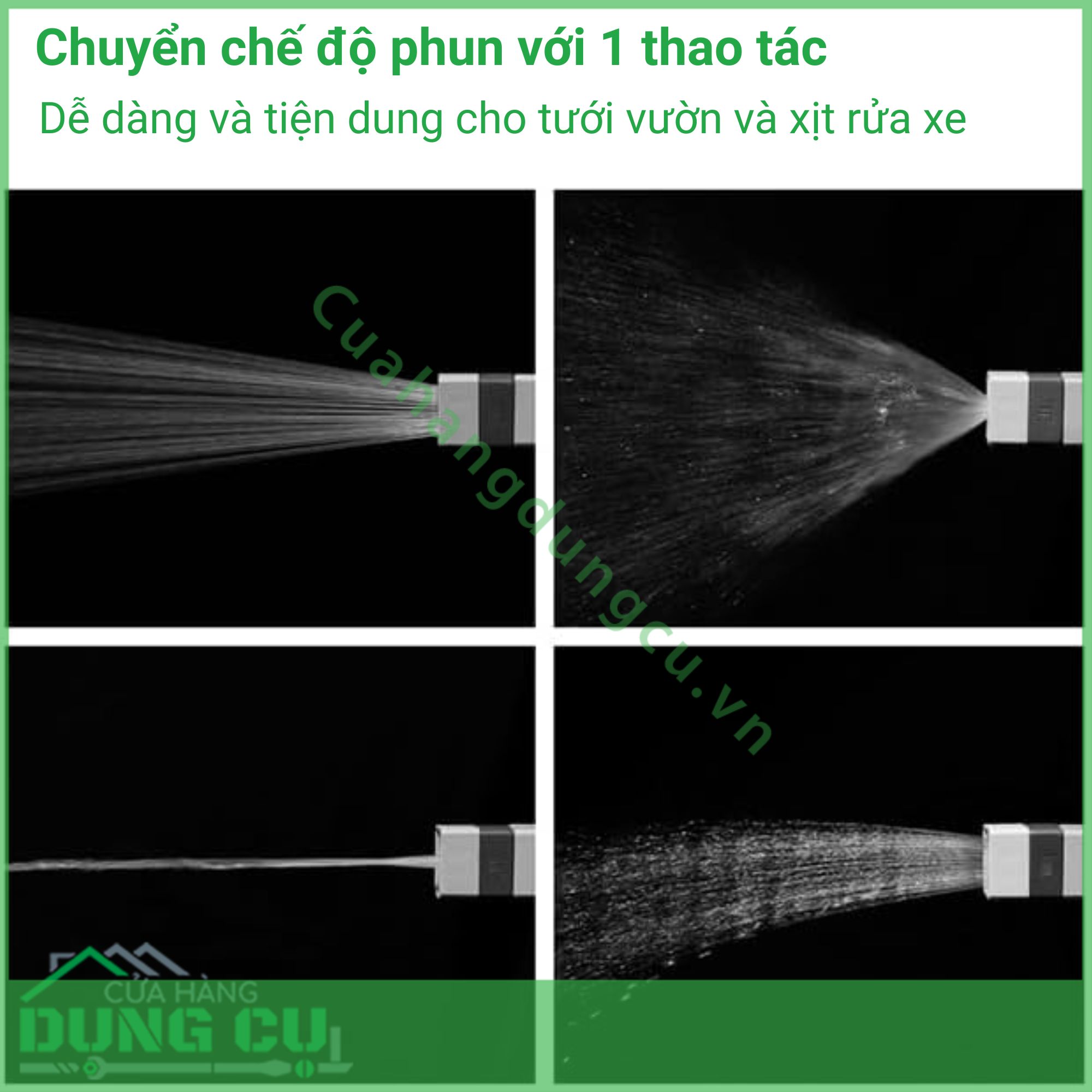 Bộ vòi thu rút tưới vườn Nano Next (BR)VN 20m RM1220CG