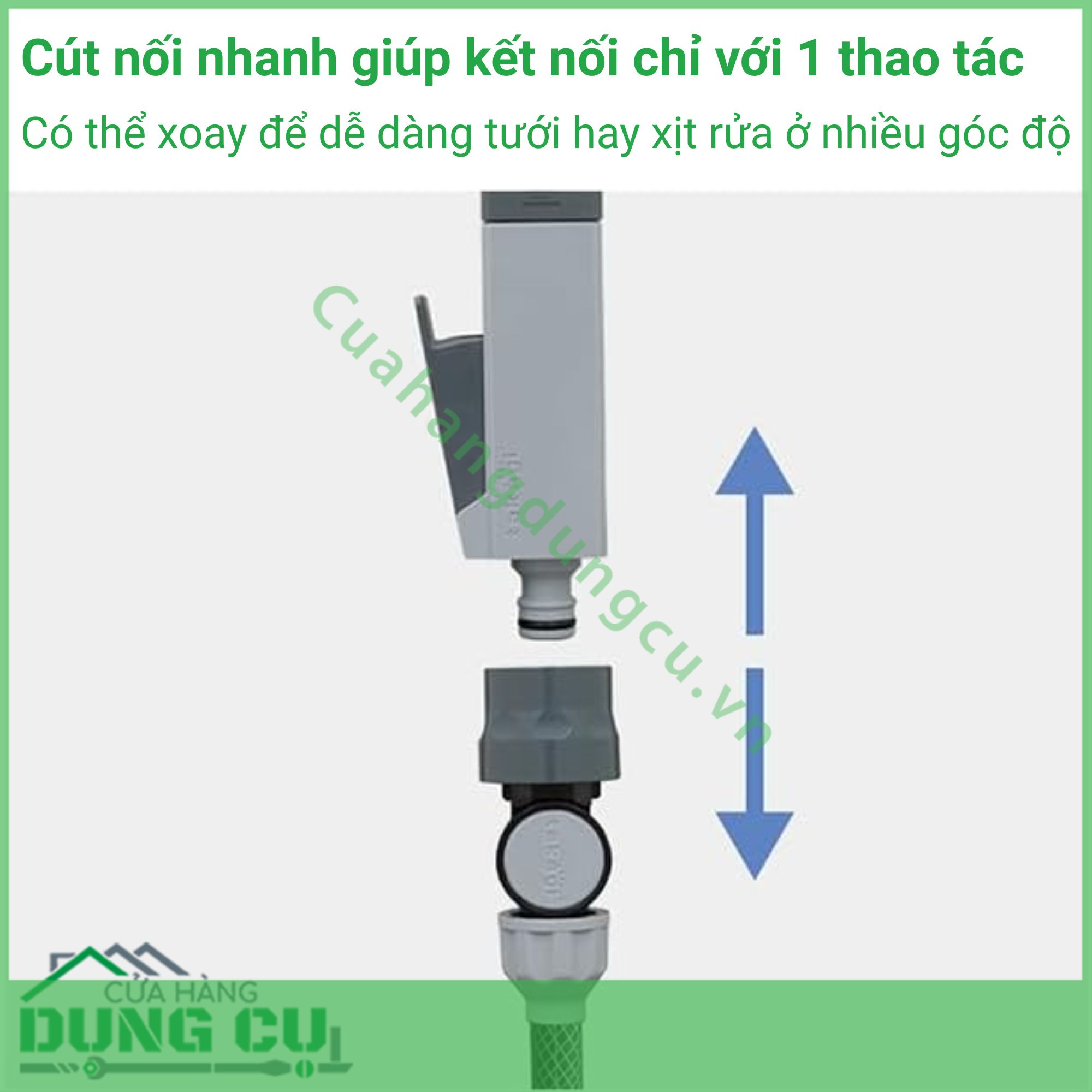 Bộ vòi thu rút tưới vườn Nano Next (BR)VN 20m RM1220CG