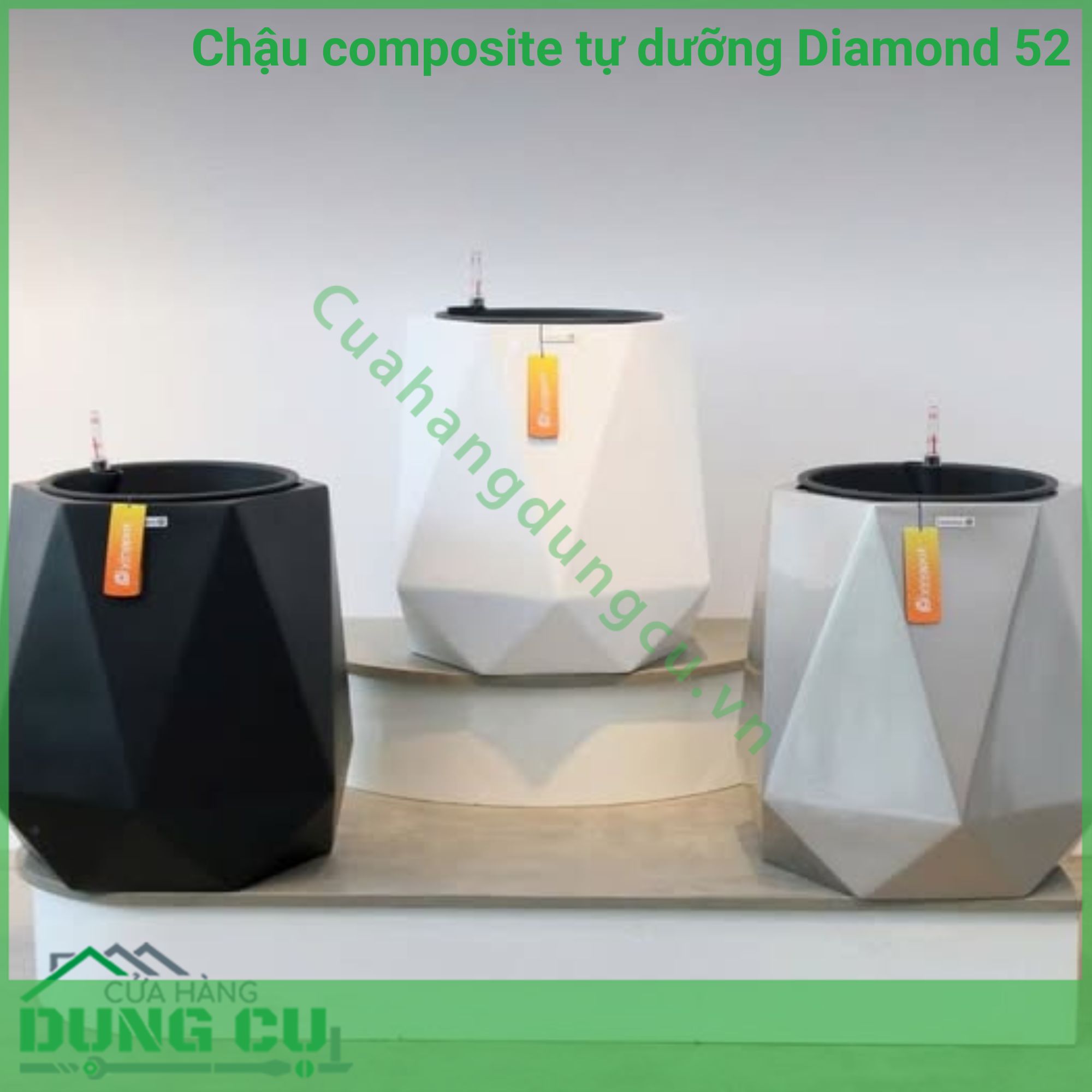 Chậu composite tự dưỡng Diamond 52
