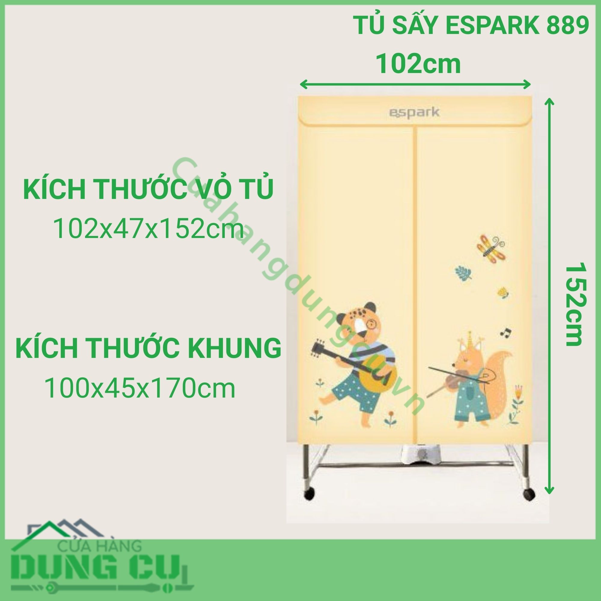 Tủ sấy quần áo Espark ESP-886