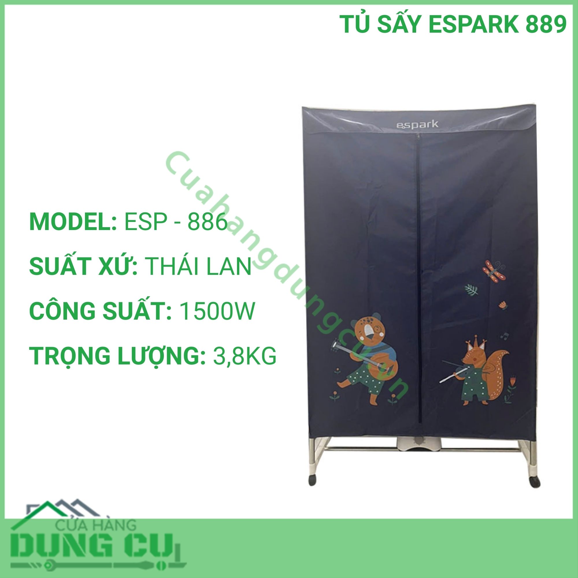 Tủ sấy quần áo Espark ESP-889