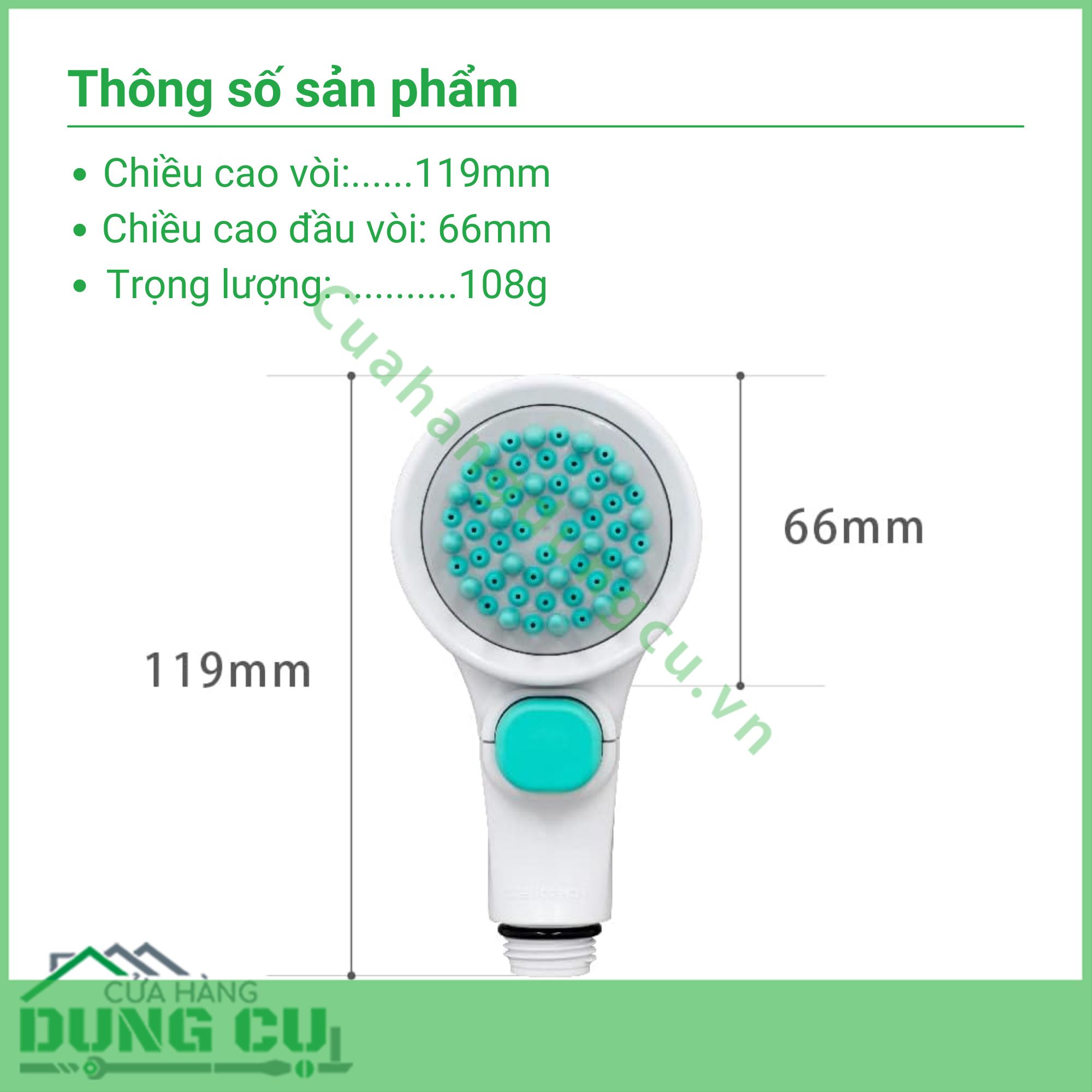 Vòi hoa sen Pets có nút dừng Takagi (JSB027GY)