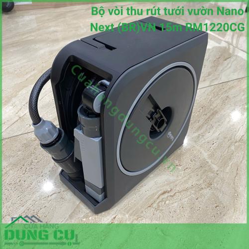 Bộ vòi thu rút tưới vườn Nano Next (BR)VN 15m RM1220CG
