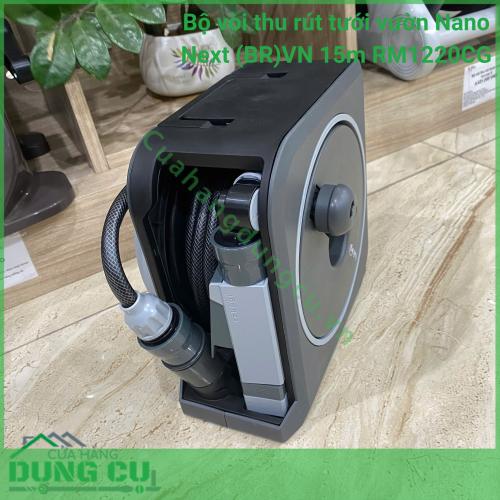 Bộ vòi thu rút tưới vườn Nano Next (BR)VN 15m RM1220CG