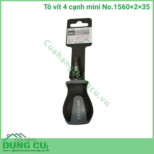 Tô vít 4 cạnh mini No 1560+2×35 Anex Nhật Bản