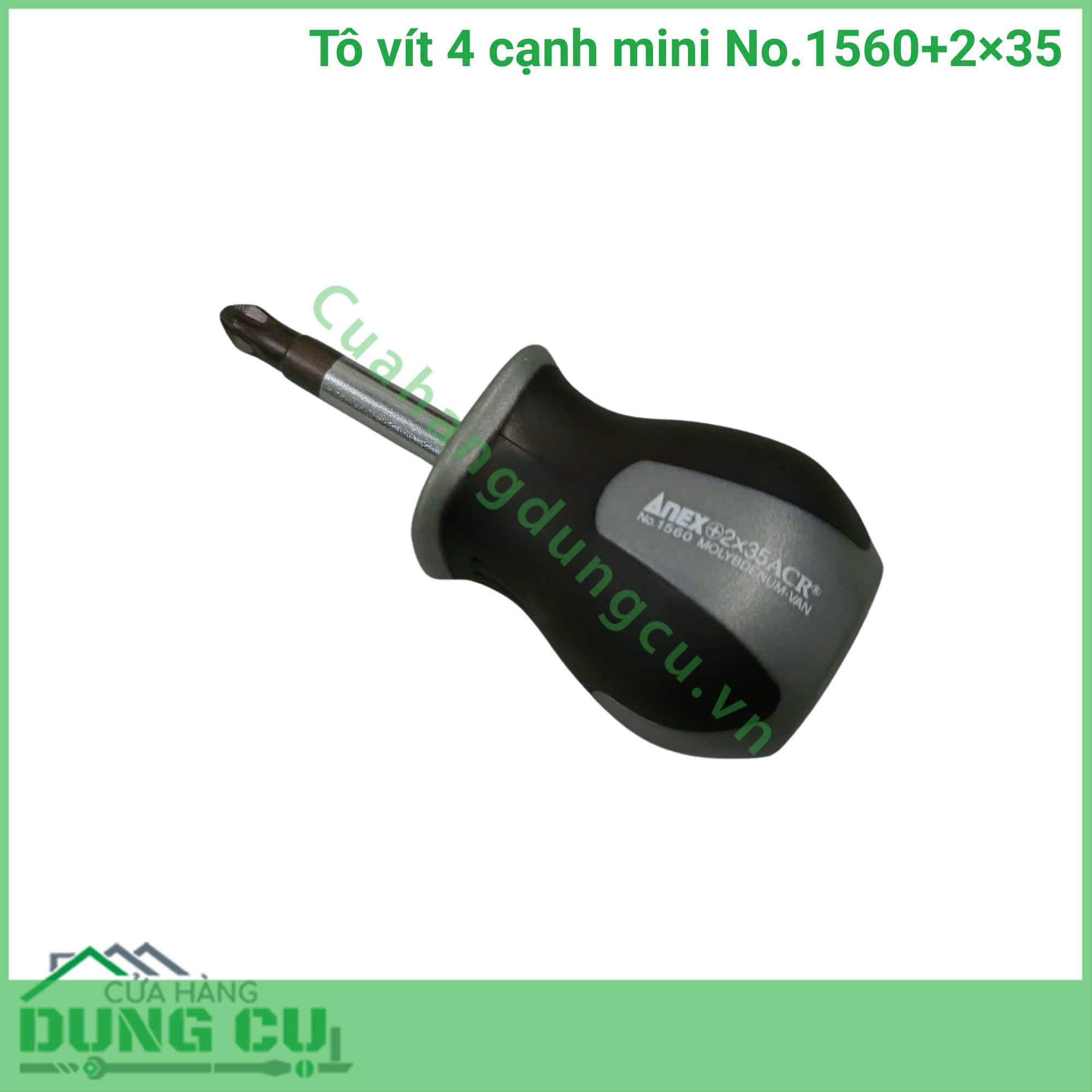Tô vít 4 cạnh mini No 1560+2×35 Anex Nhật Bản
