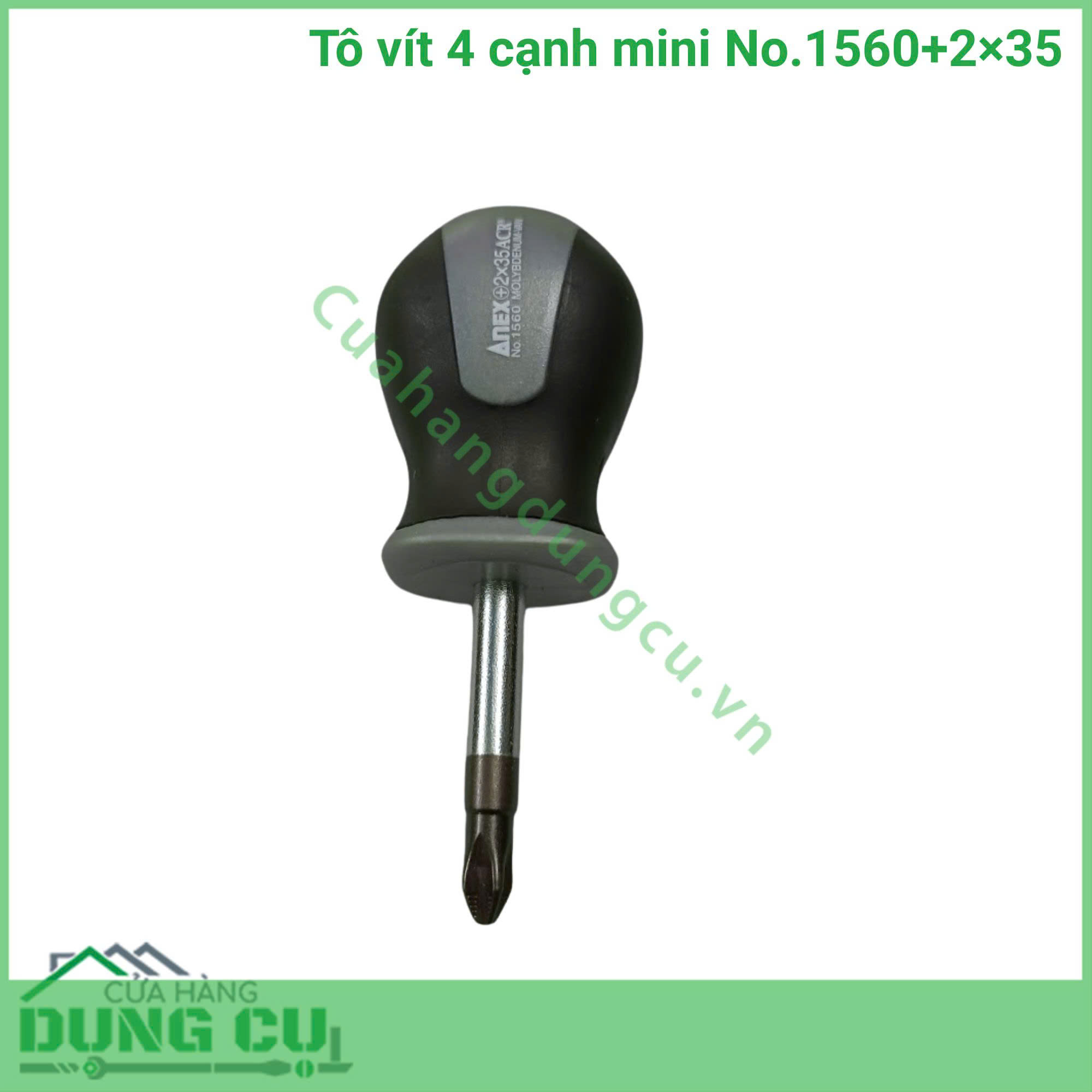 Tô vít 4 cạnh mini No 1560+2×35 Anex Nhật Bản