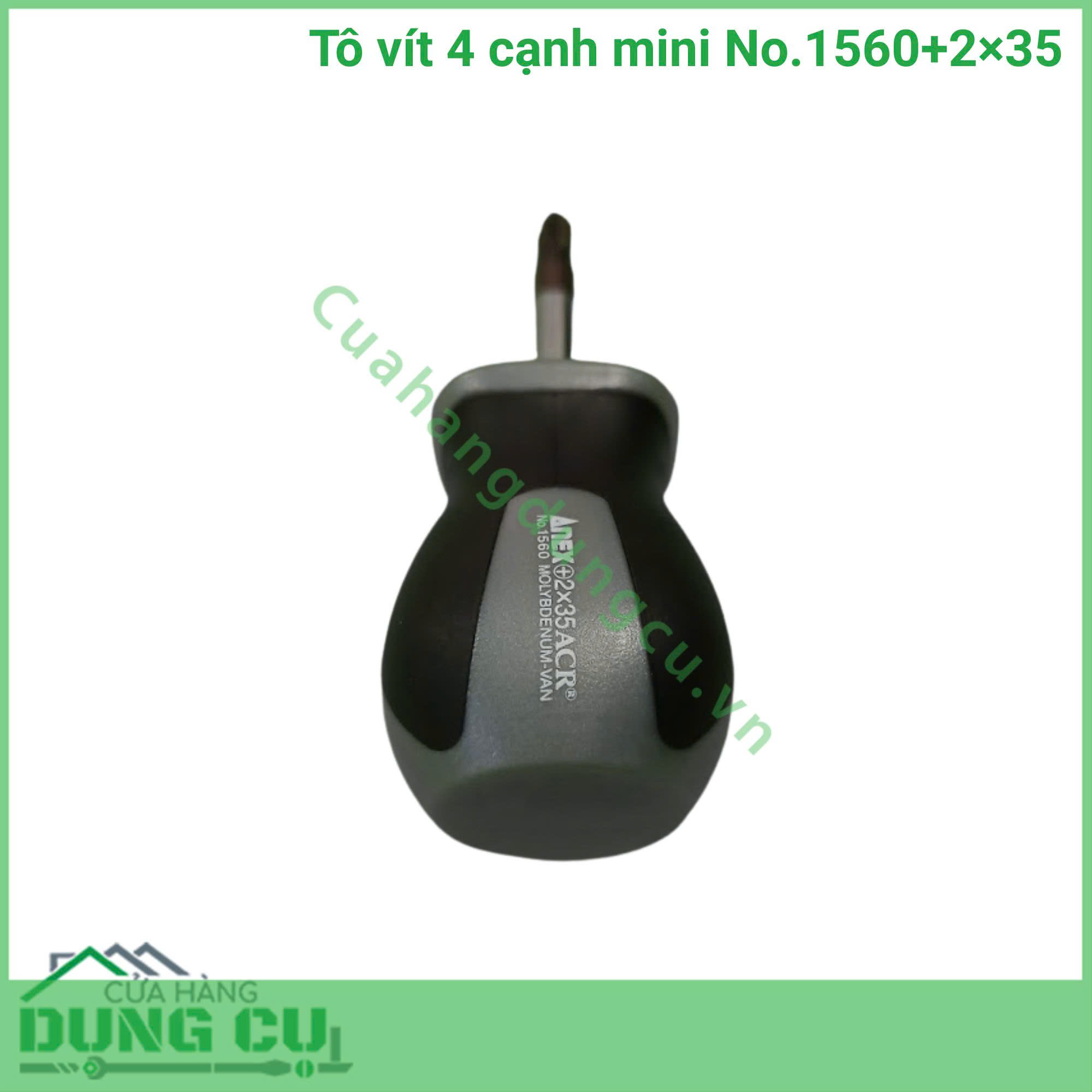 Tô vít 4 cạnh mini No 1560+2×35 Anex Nhật Bản