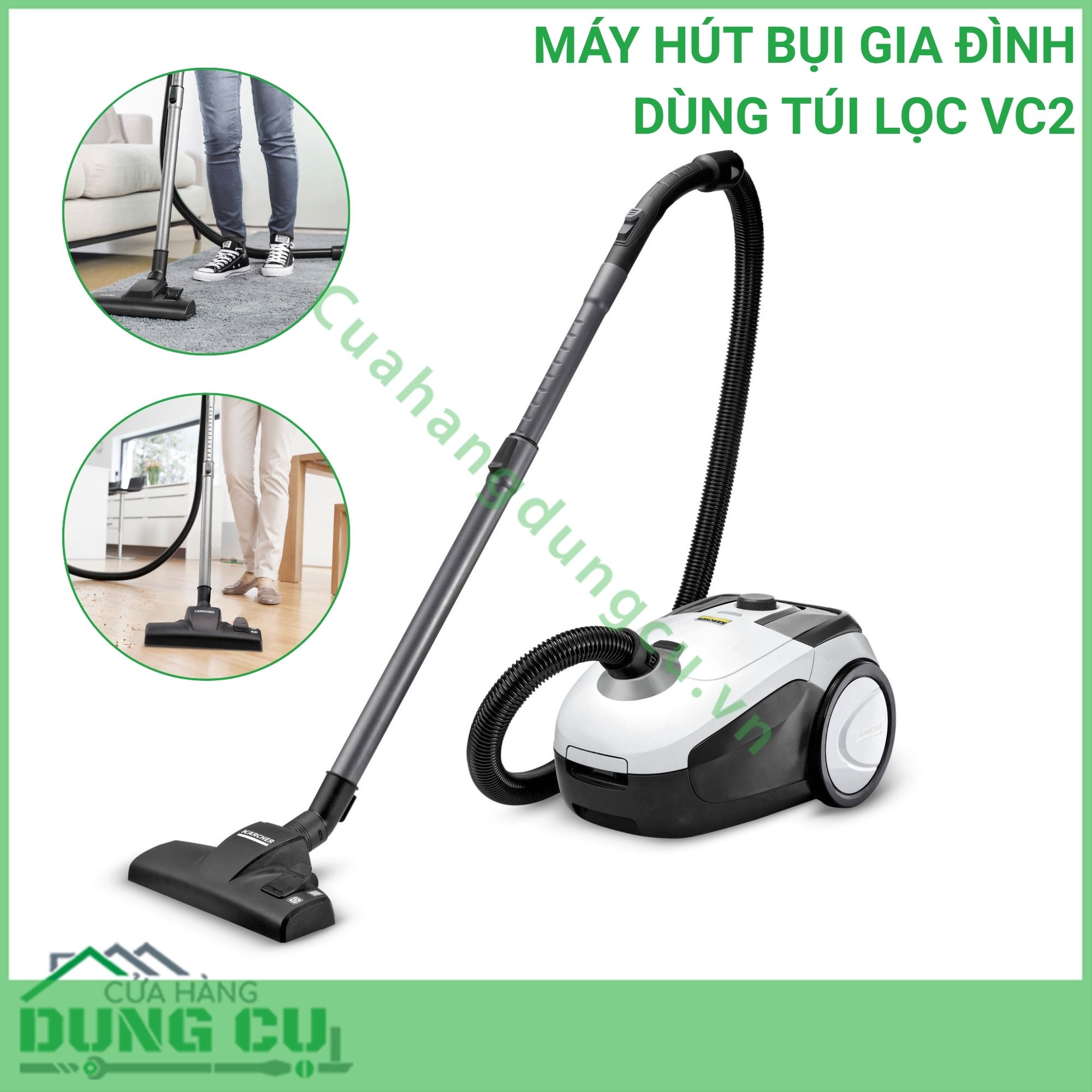 Máy hút bụi gia đình dùng túi lọc VC2 White - 1 198-030 0