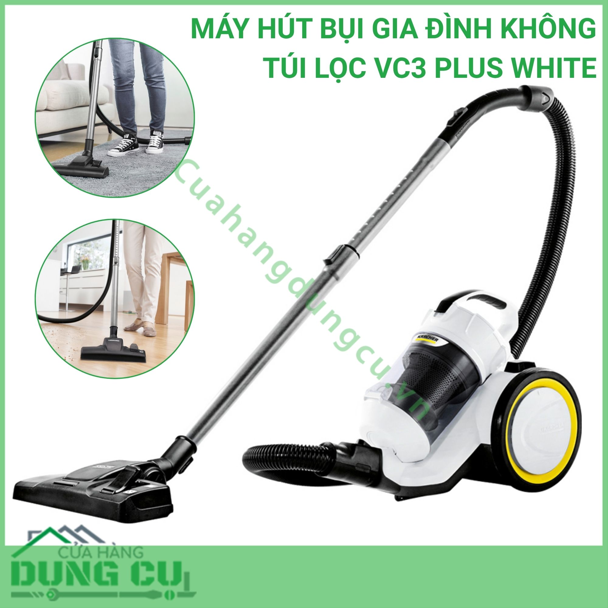 Máy hút bụi gia đình không túi lọc VC3 Plus White - 1 198-050 0