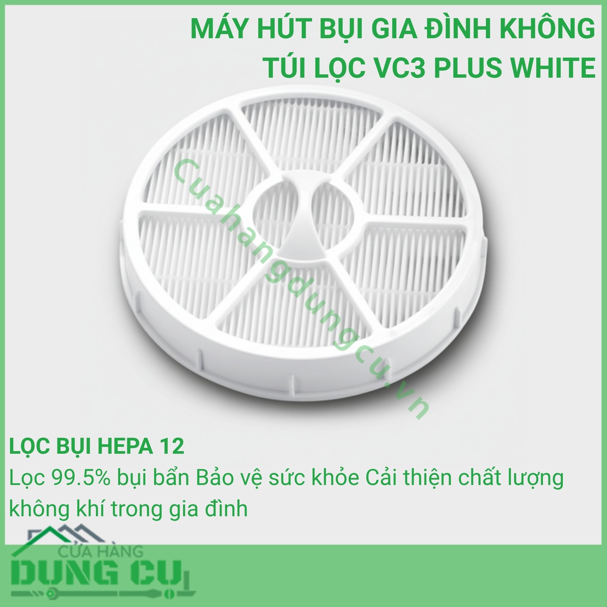 Máy hút bụi gia đình không túi lọc VC3 Plus White - 1 198-050 0