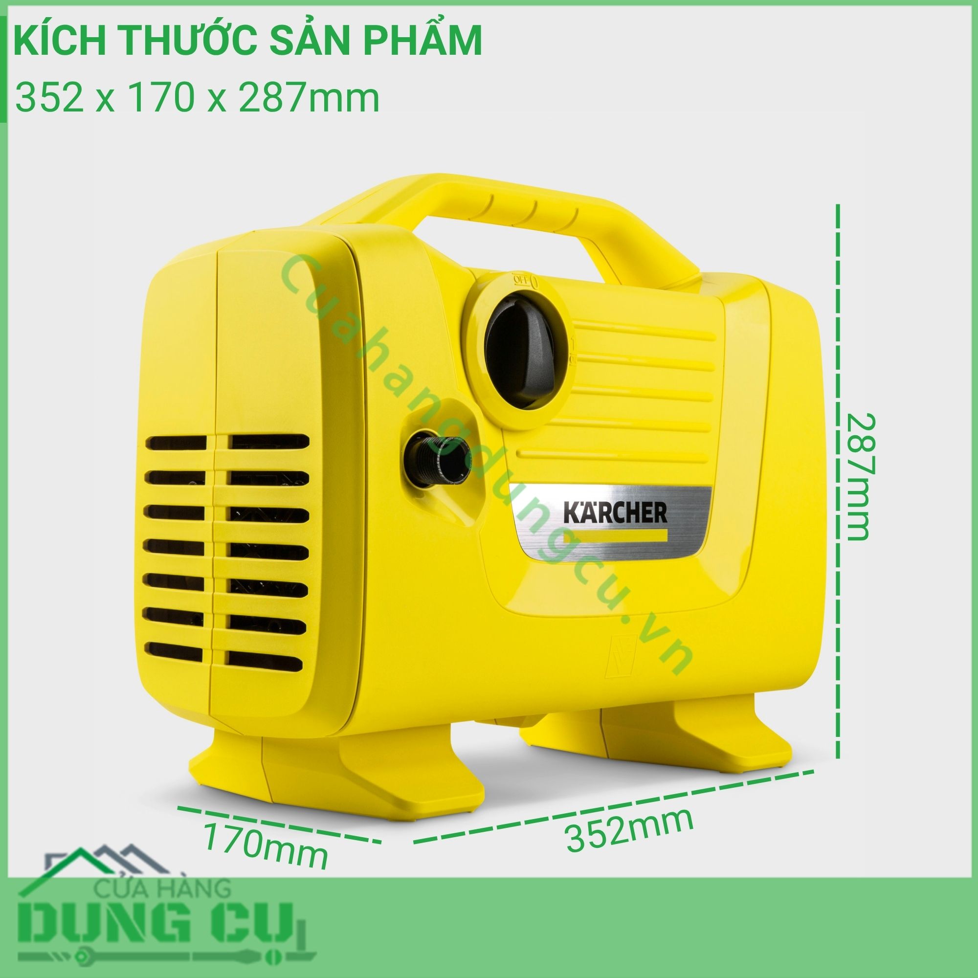 Máy phun xịt rửa đa năng mini áp lực cao Karcher K2 Power VPS - 1 118-001 0