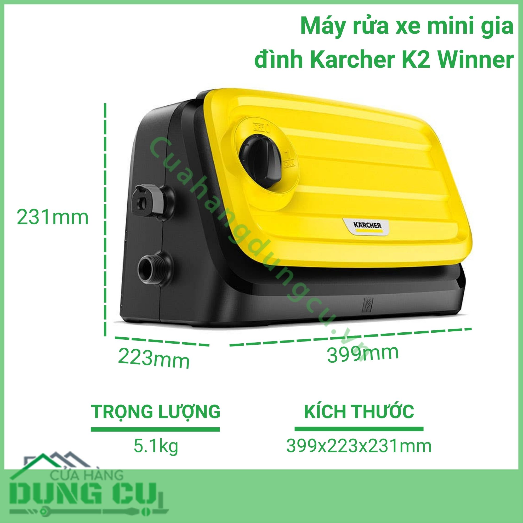 Máy rửa xe mini gia đình Karcher K2 Winner - 1 599-202 2