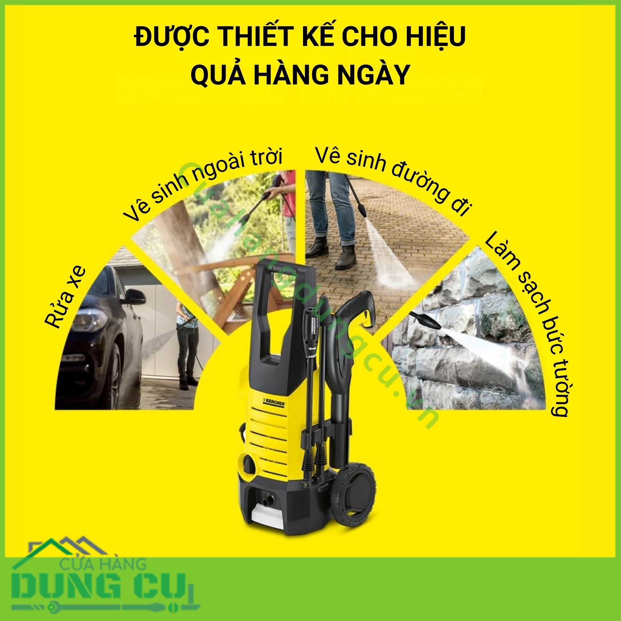 Máy xịt rửa đa năng có chỉnh áp Karcher K2 360 - 1 601-686 0