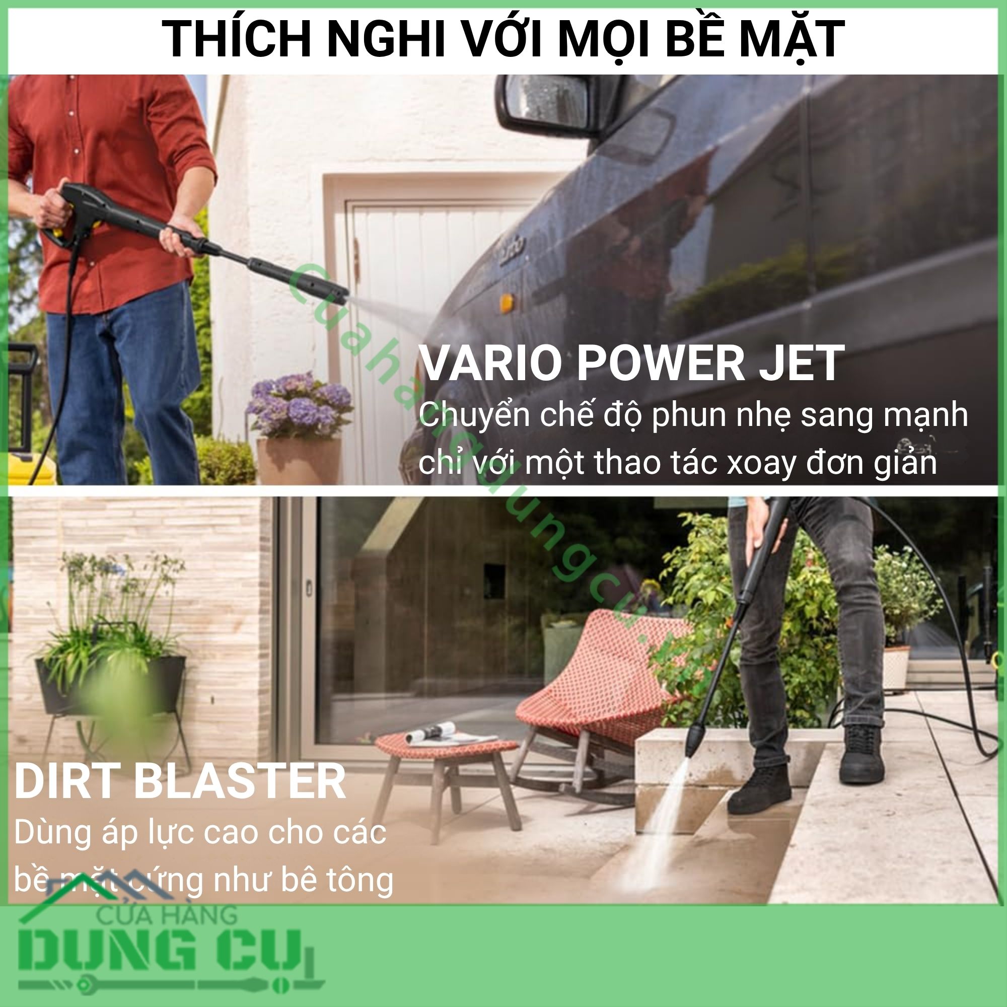 Máy xịt rửa đa năng có chỉnh áp Karcher K2 360 - 1 601-686 0