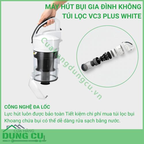 Máy hút bụi gia đình không túi lọc VC3 Plus White - 1 198-050 0