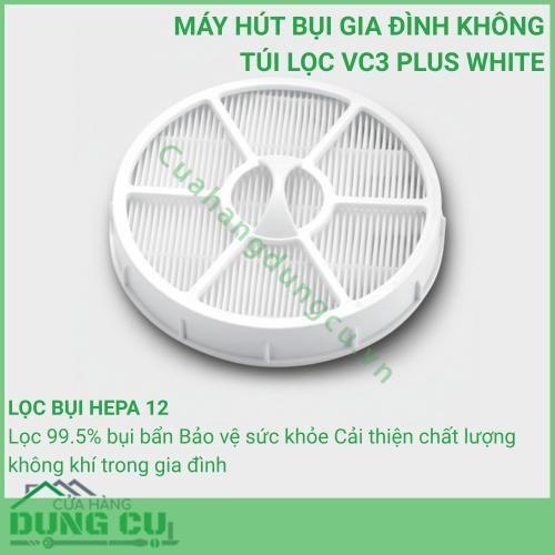 Máy hút bụi gia đình không túi lọc VC3 Plus White - 1 198-050 0