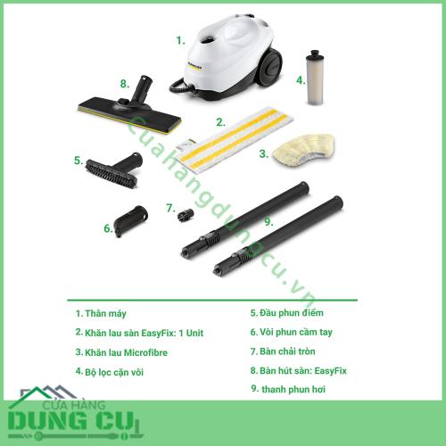 Máy làm sạch bằng hơi nước không hóa chất Karcher SC3 Easyfix - 1 513-650 0
