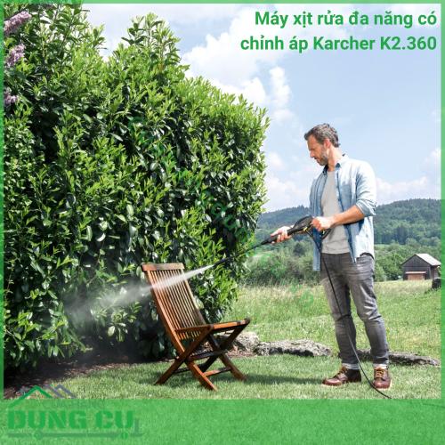 Máy xịt rửa đa năng có chỉnh áp Karcher K2 360 - 1 601-686 0