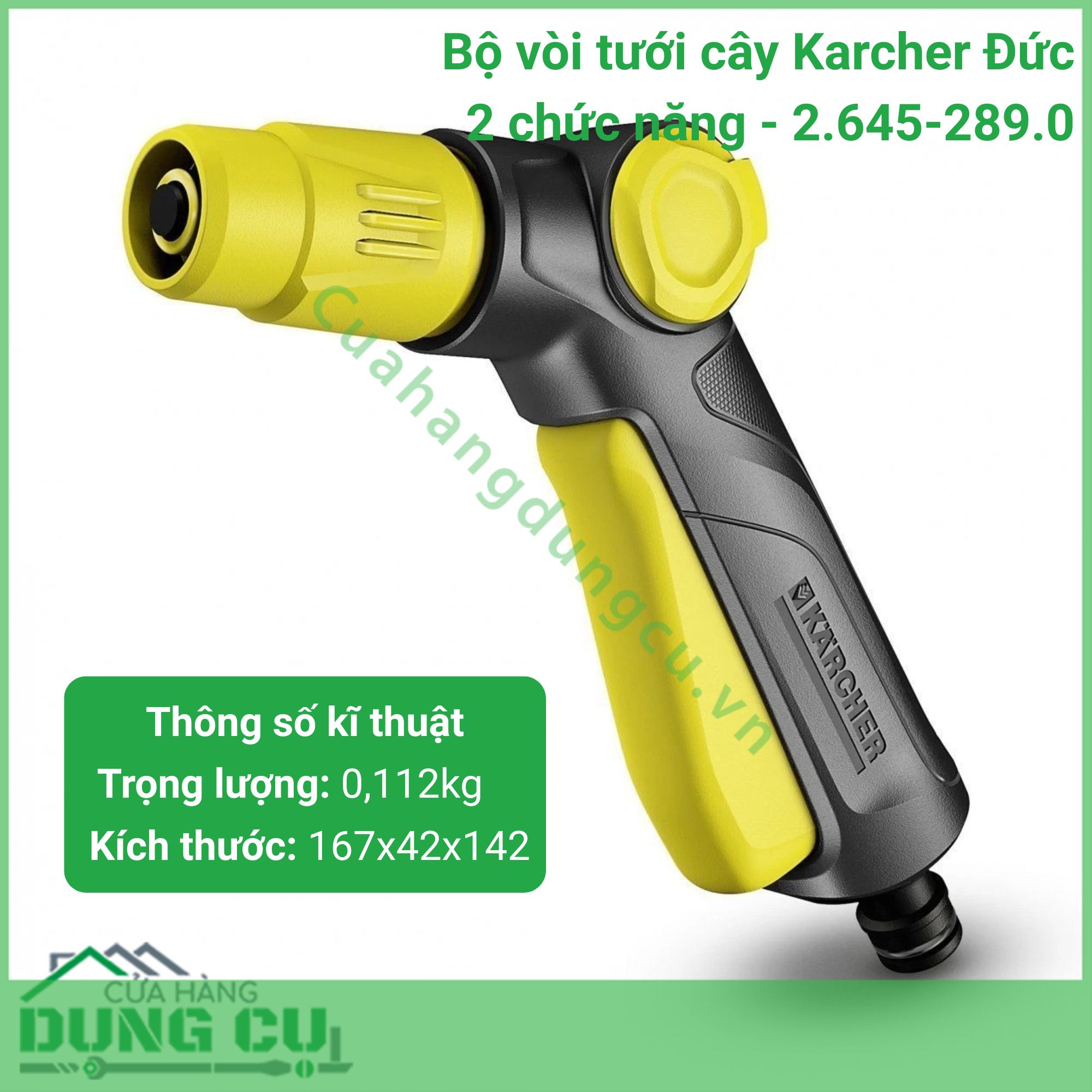 Bộ vòi tưới cây Karcher Đức 2 chức năng - 2 645-289 0