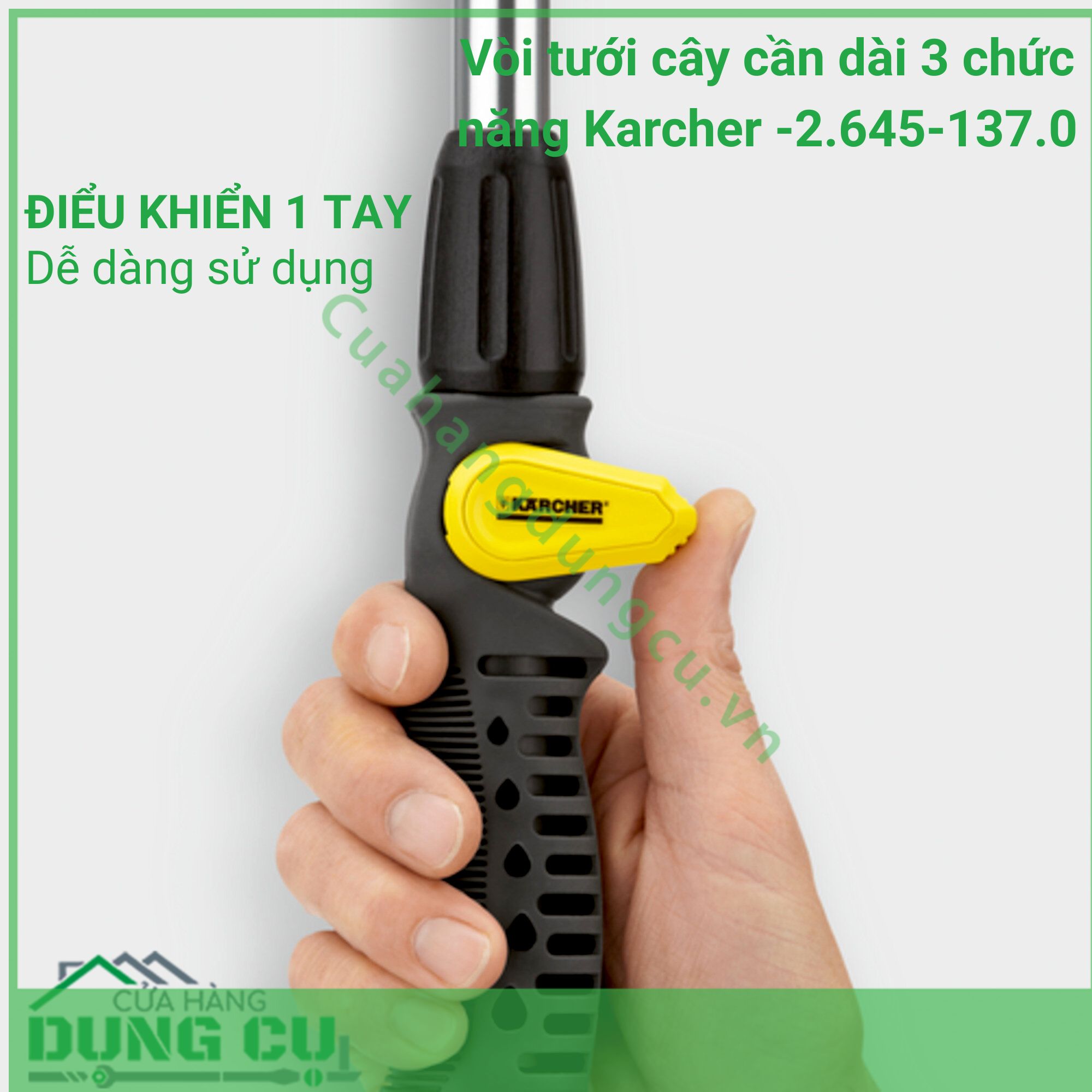 Vòi tưới cây cần dài 3 chức năng Karcher -2 645-137 0