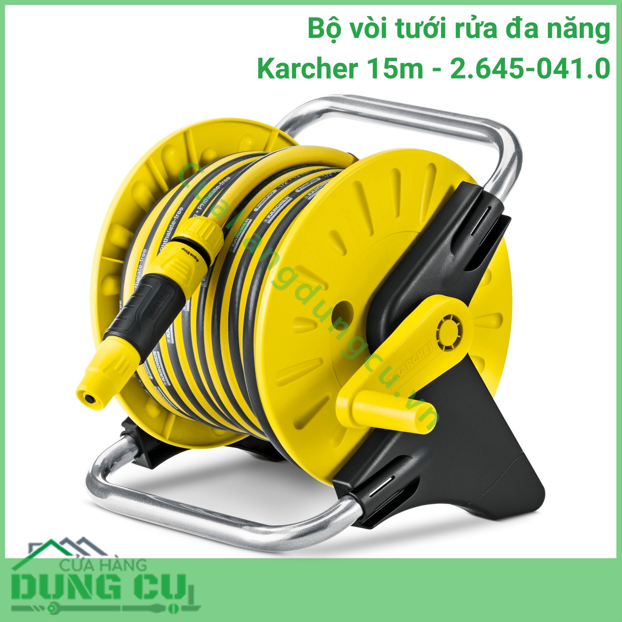Bộ Vòi Tưới Rửa Đa Năng Karcher 15m Gọn Gàng Tiện Lợi Cho Mọi Gia Đình