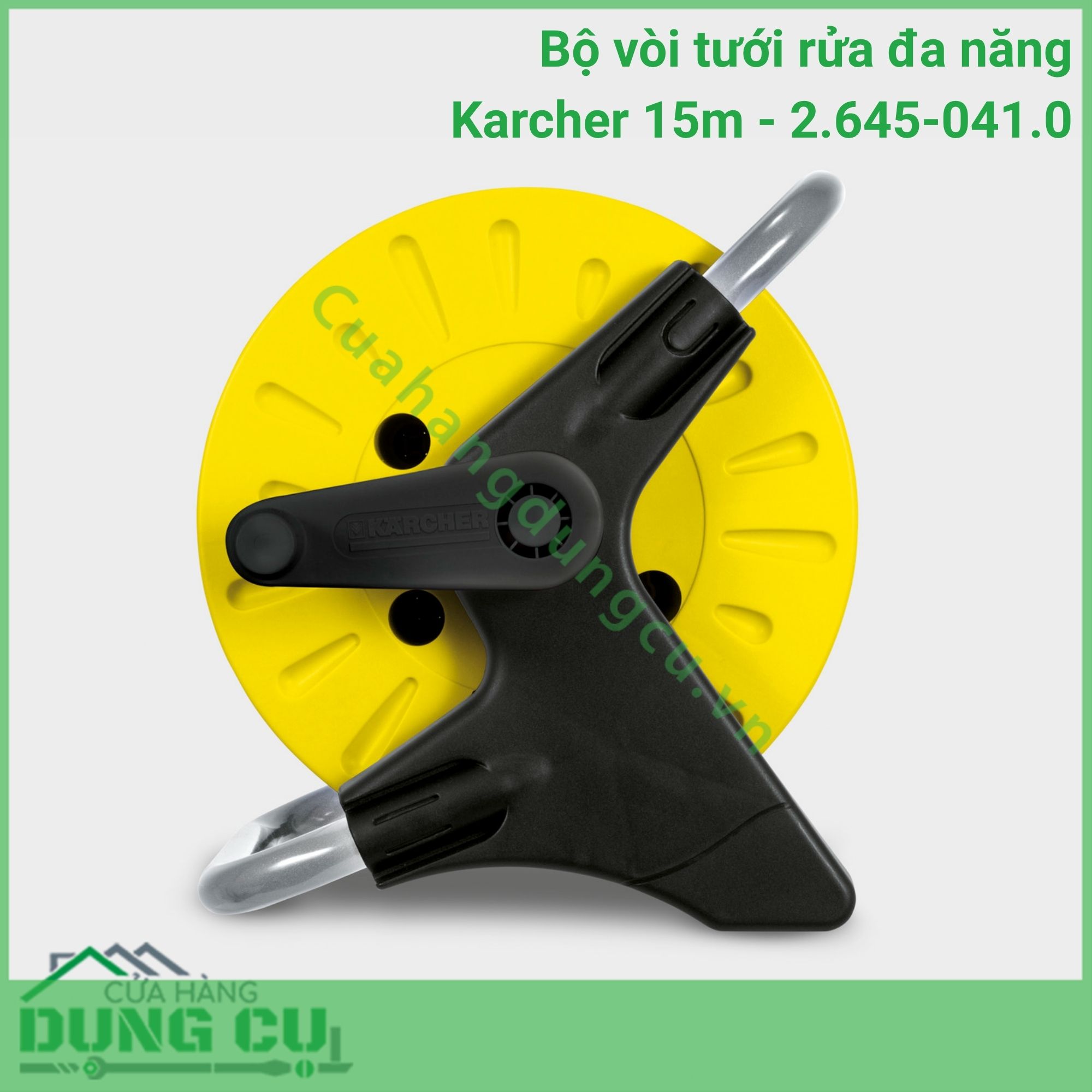 Bộ Vòi Tưới Rửa Đa Năng Karcher 15m Gọn Gàng Tiện Lợi Cho Mọi Gia Đình - 2 645-041 0
