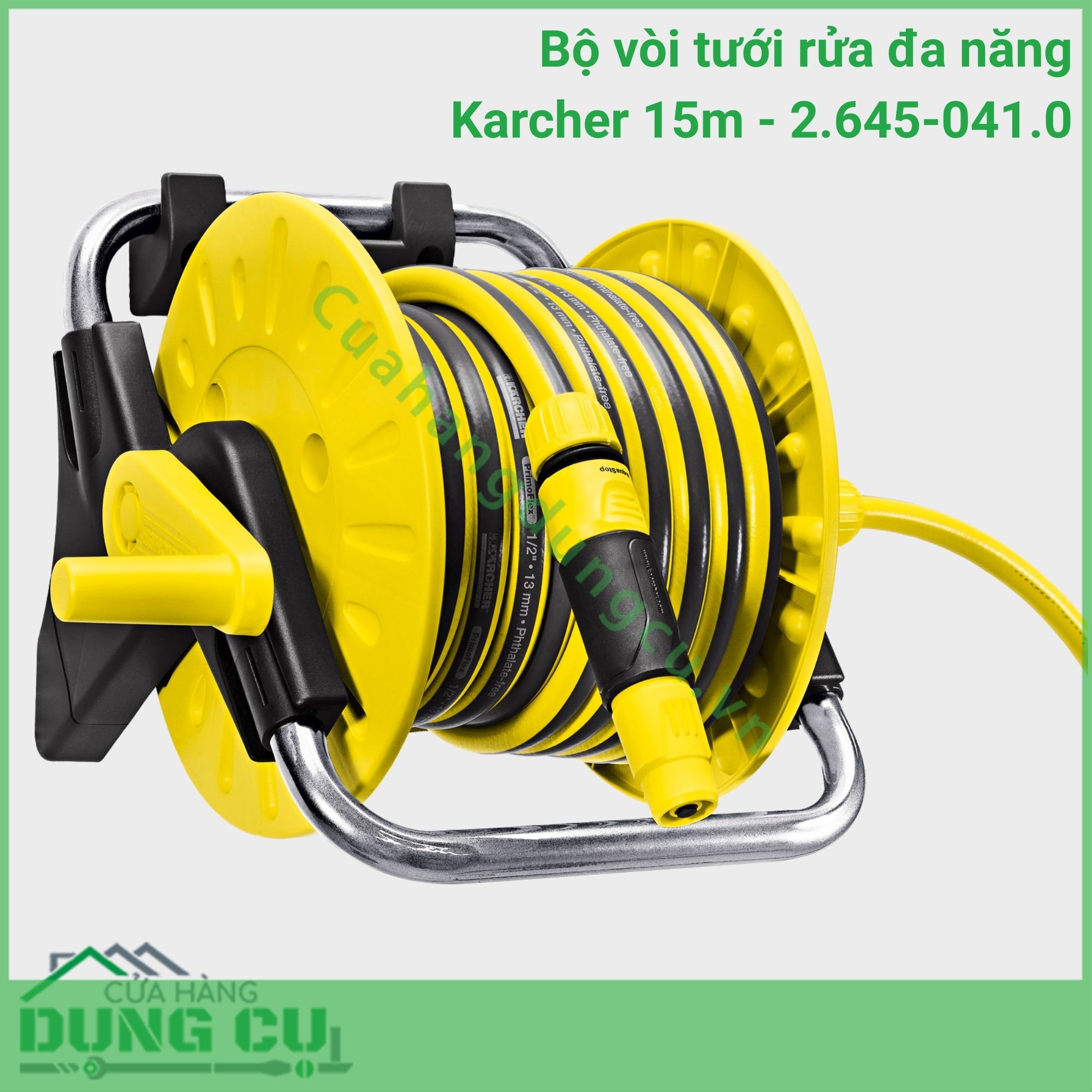 Bộ Vòi Tưới Rửa Đa Năng Karcher 15m Gọn Gàng Tiện Lợi Cho Mọi Gia Đình - 2 645-041 0