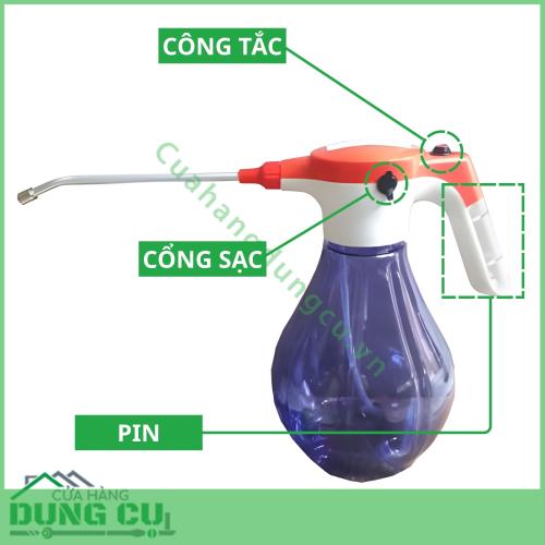 Bình bơm điện tưới cây tự động phun sương BMC 3L