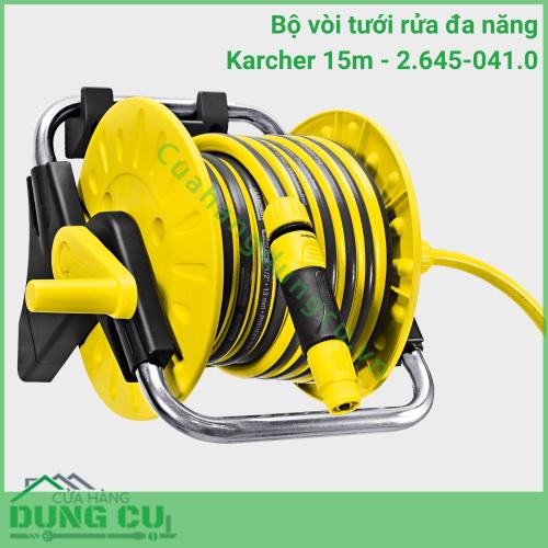 Bộ Vòi Tưới Rửa Đa Năng Karcher 15m Gọn Gàng Tiện Lợi Cho Mọi Gia Đình - 2 645-041 0