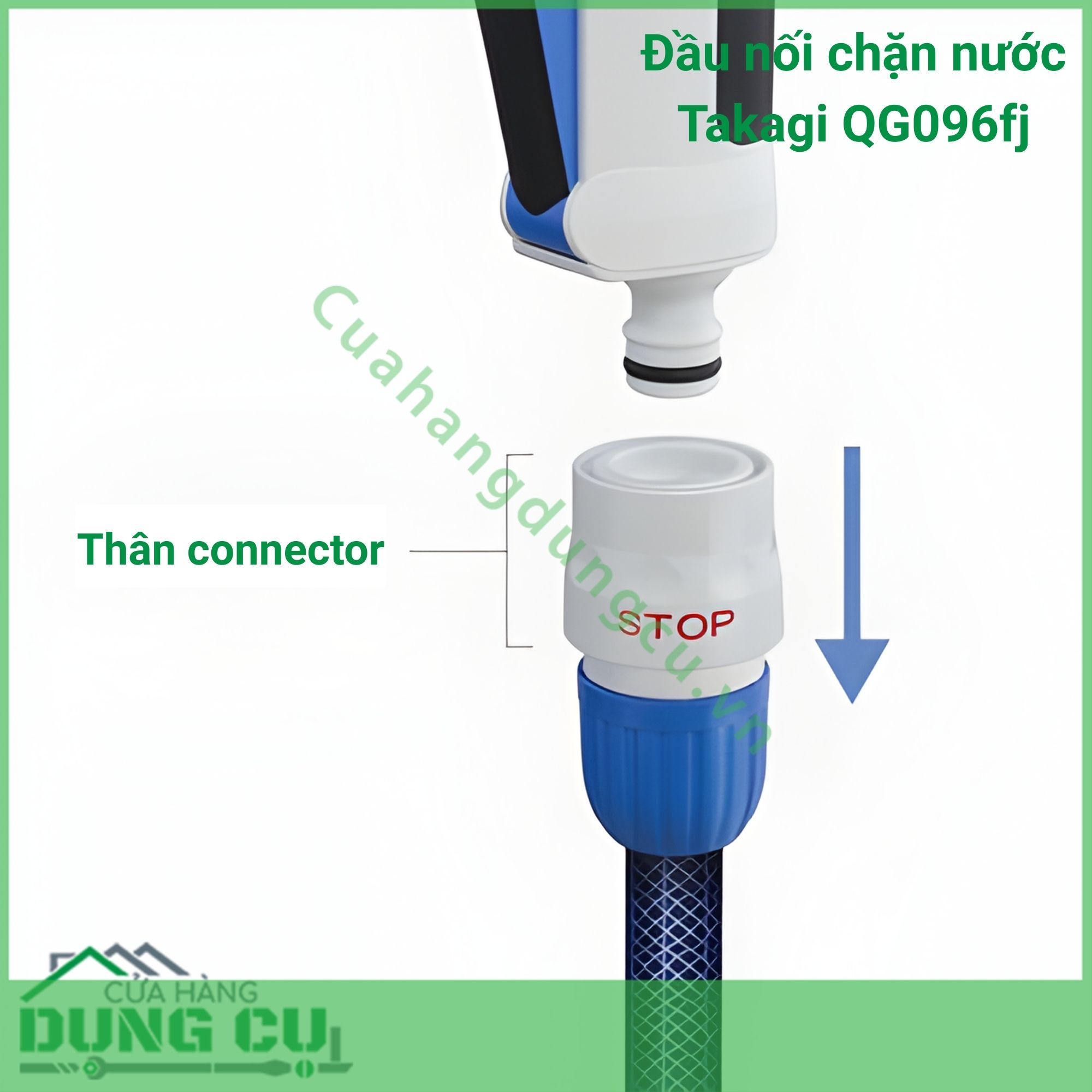 Đầu Nối Chặn Nước Takagi QG096fj Tiện Lợi Tối Đa Tiết Kiệm Vượt Trội cho Vườn Nhà Bạn