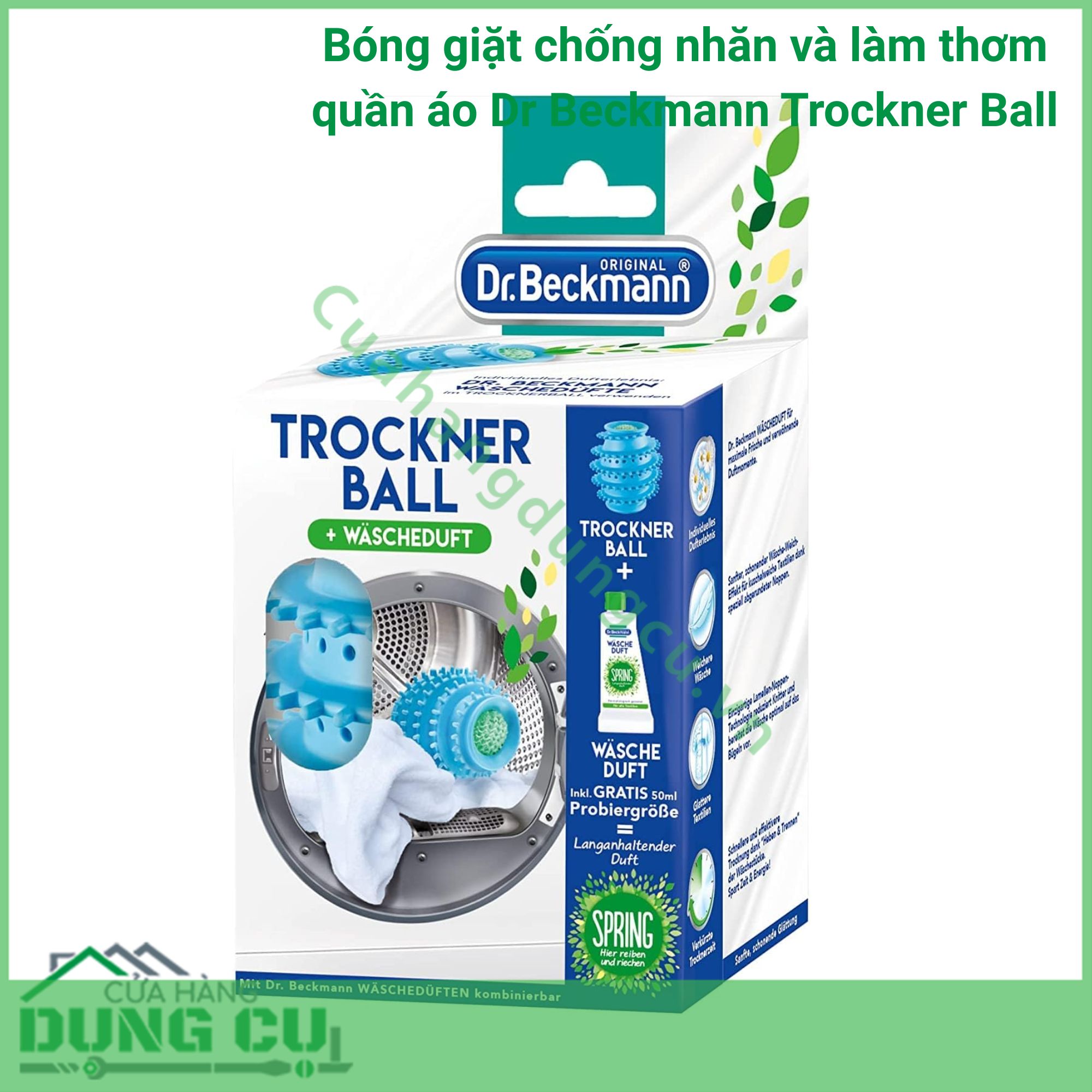 Bóng giặt chống nhăn và làm thơm quần áo Dr Beckmann Trockner Ball