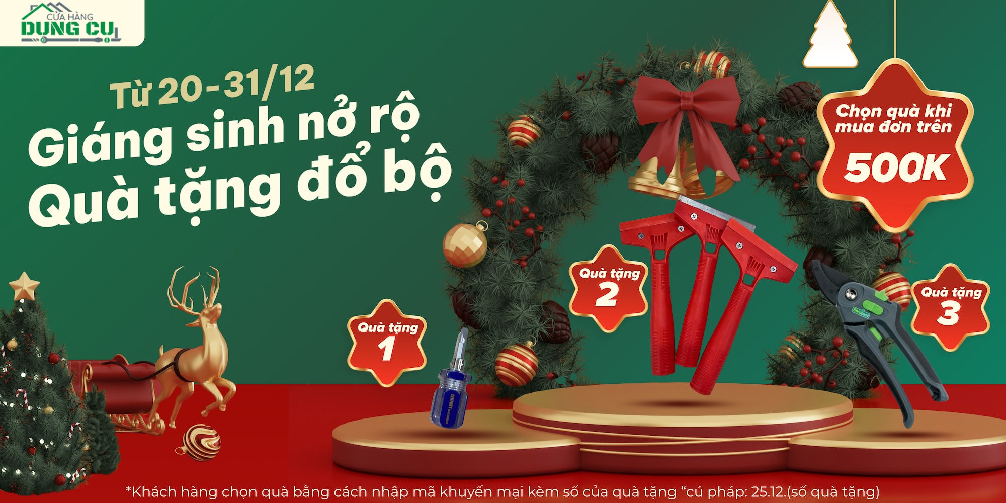 Giáng sinh nở rộ, quà tặng đổ bộ tại Cửa hàng dụng cụ