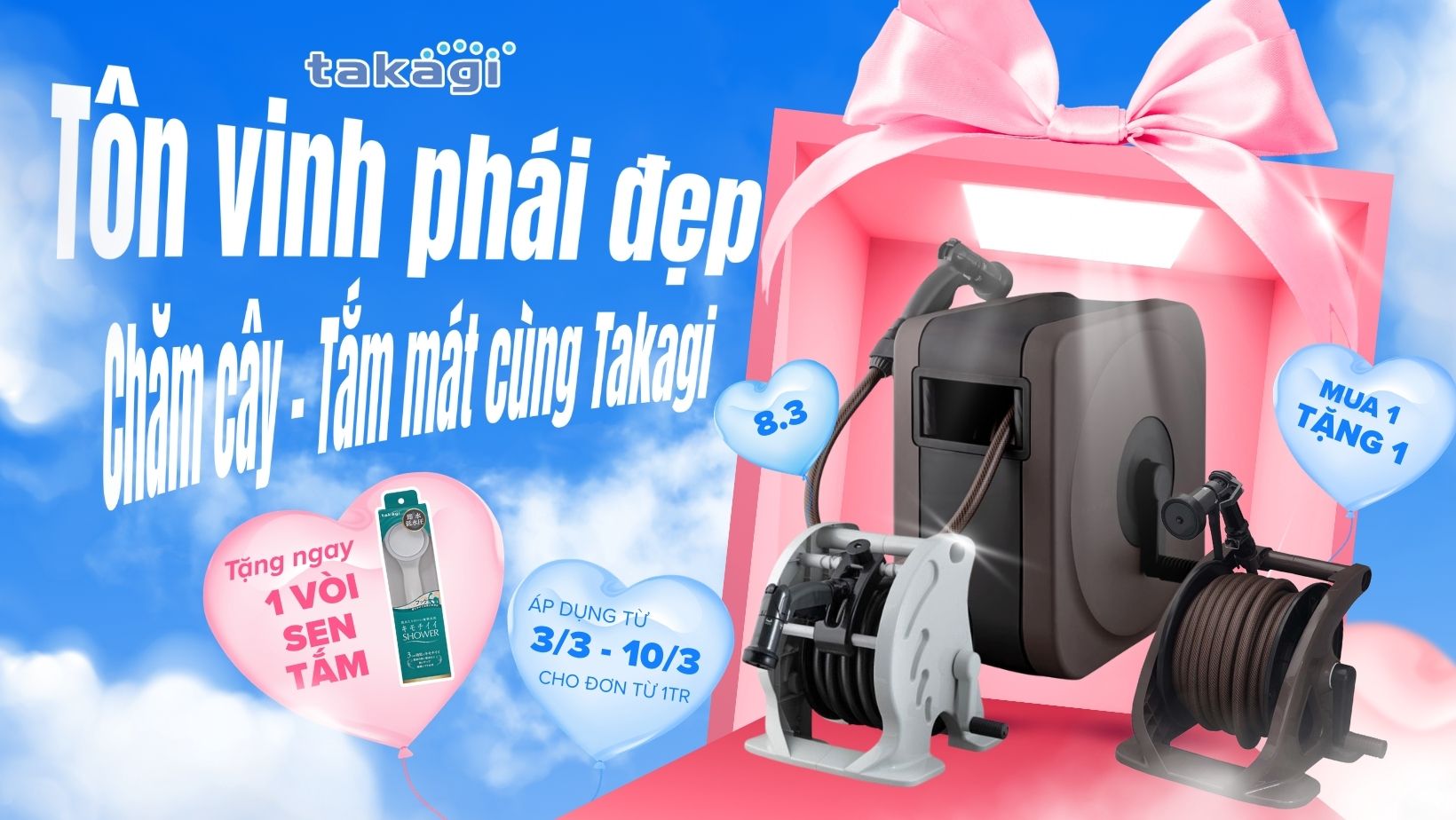 TÔN VINH PHÁI ĐẸP – CHĂM CÂY, TẮM MÁT CÙNG TAKAGI