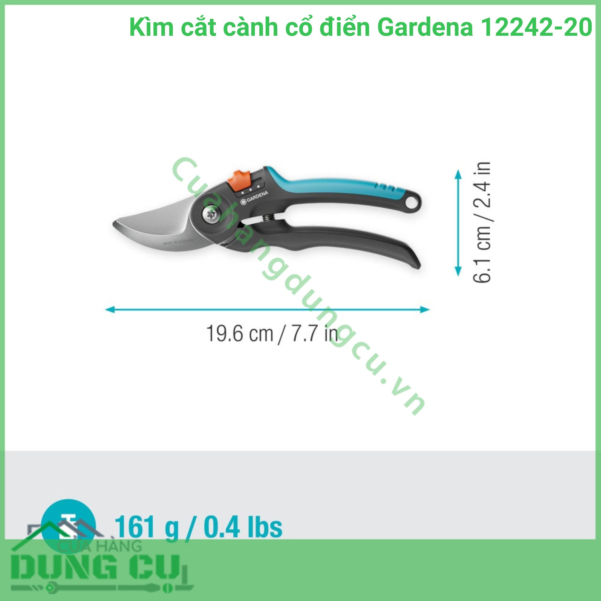 Kìm Cắt Cành Cổ Điển Gardena 12242-20 - Giải Pháp Cắt Tỉa Chuyên Nghiệp
