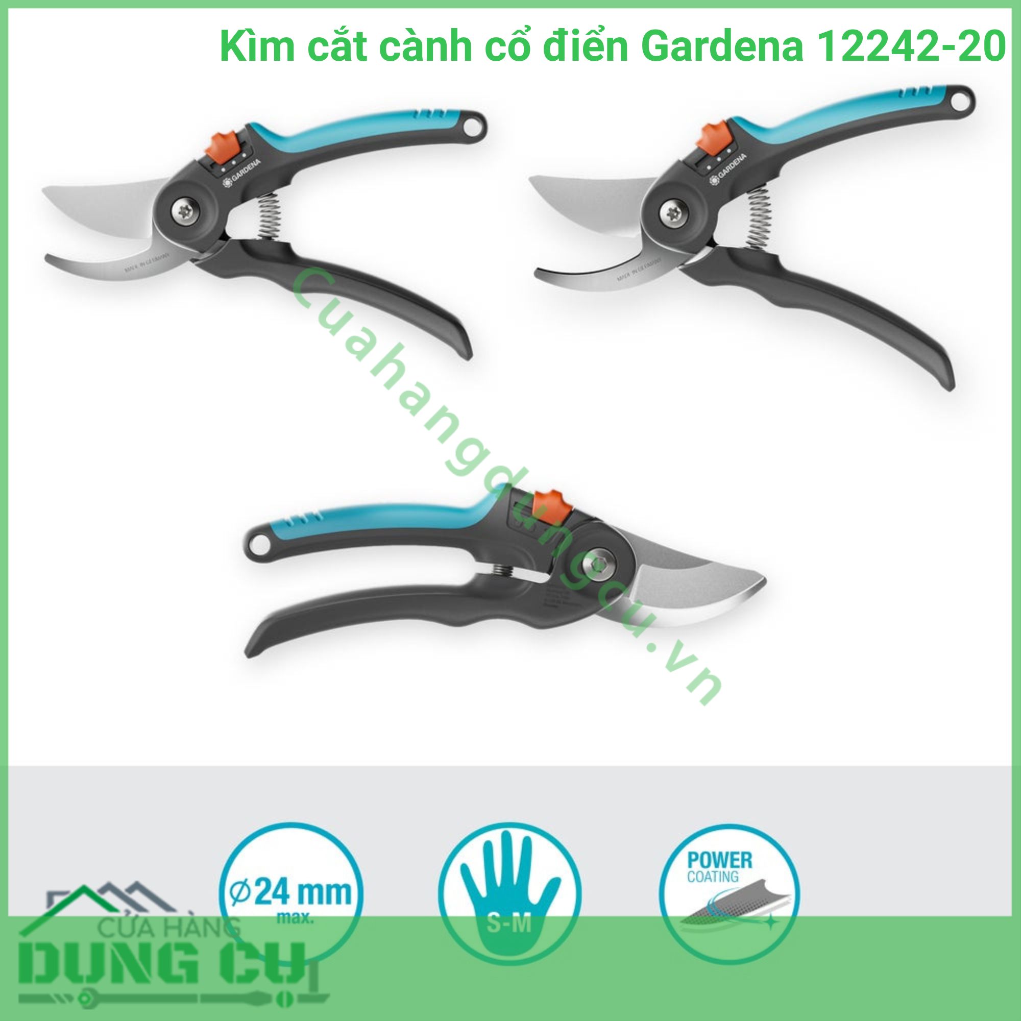 Kìm Cắt Cành Cổ Điển Gardena 12242-20 - Giải Pháp Cắt Tỉa Chuyên Nghiệp