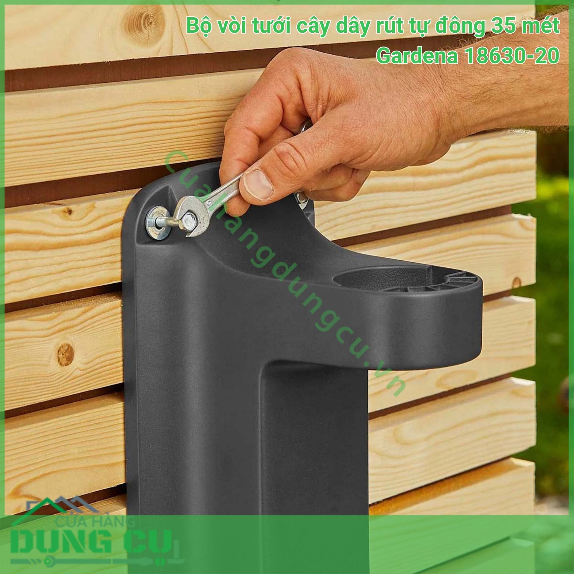 Bộ vòi tưới rút dây tự động 35m Gardena 18630-20