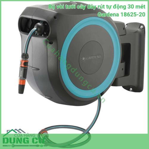 Bộ vòi tưới rút dây tự động 30m Gardena 18625-20